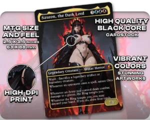 Sauron, the Dark Lord proxy card size and print guide