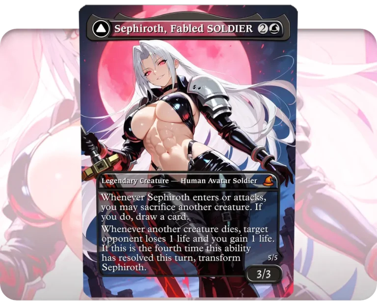 Sephiroth, Fabled SOLDIER custom MTG proxy single card artwork