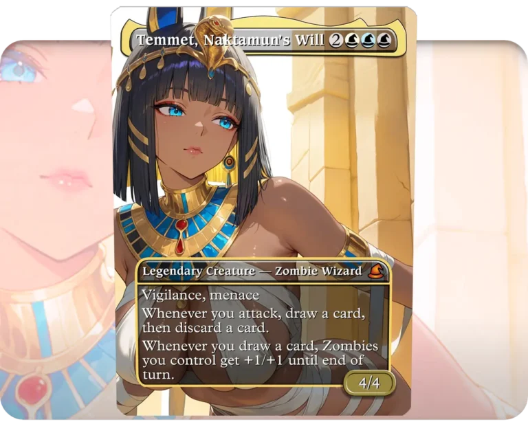 Temmet, Naktamun's Will custom MTG proxy single card artwork