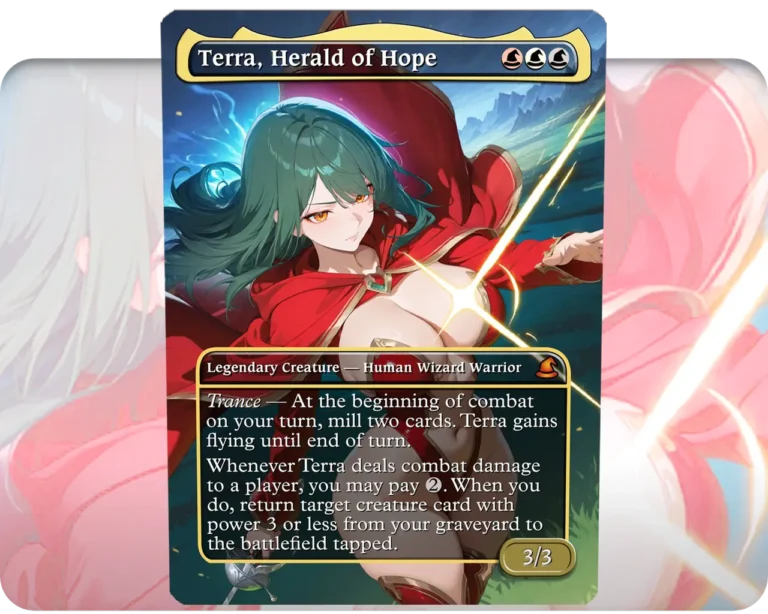 Terra, Herald of Hope custom MTG proxy single card artwork