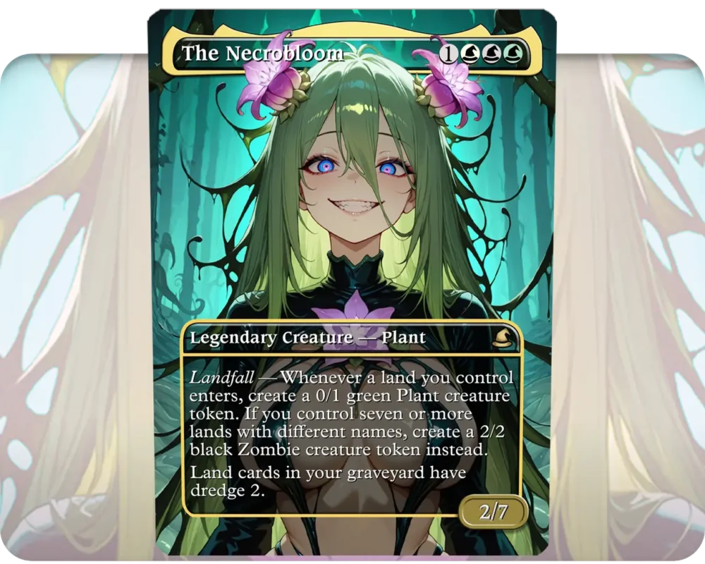 The Necrobloom custom MTG proxy single card artwork