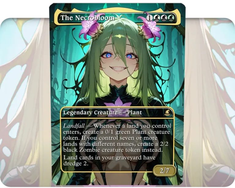 The Necrobloom custom MTG proxy single card artwork