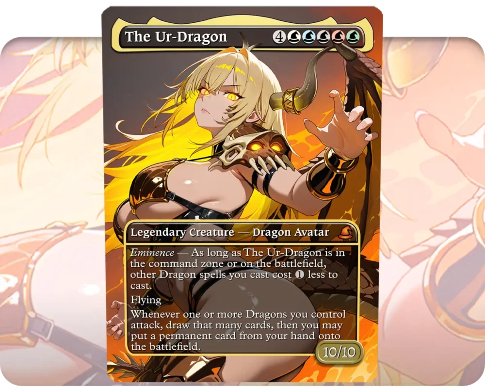 The Ur-Dragon custom MTG proxy single card artwork