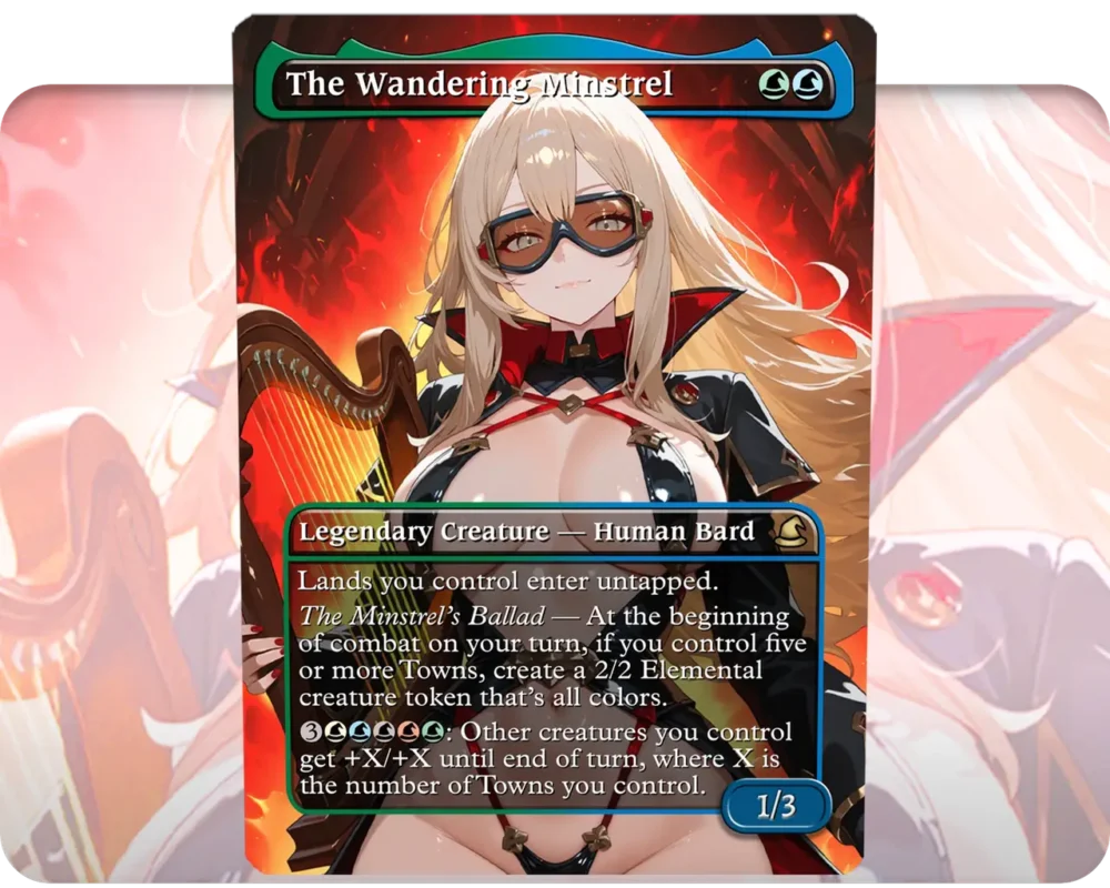 The Wandering Minstrel custom MTG proxy single card artwork