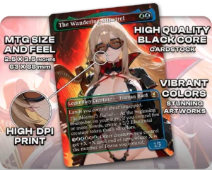 The Wandering Minstrel proxy card size and print guide