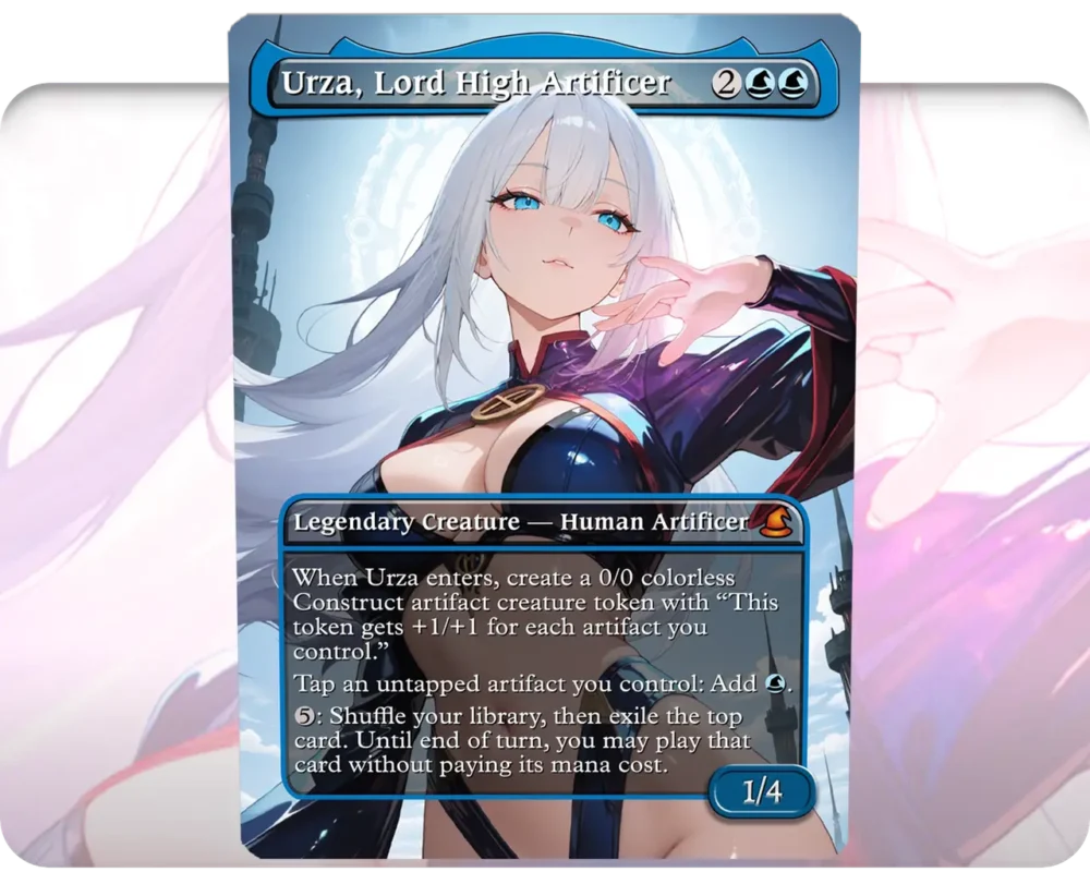 Urza, Lord High Artificer custom MTG proxy single card artwork