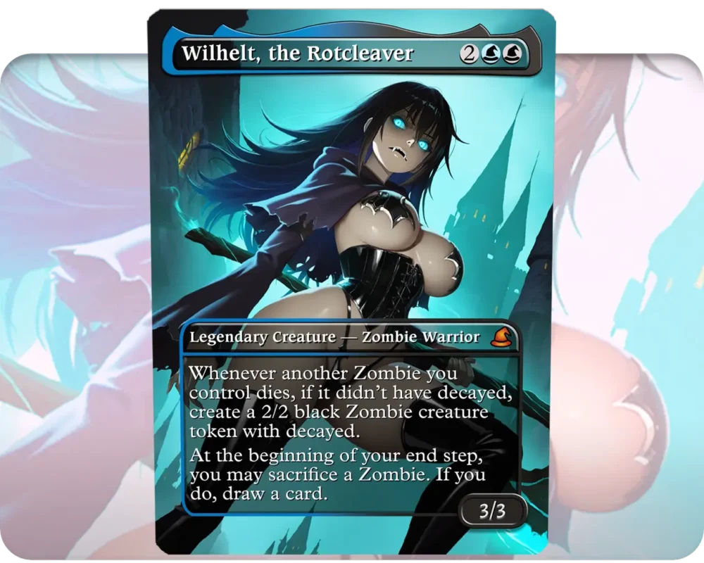 Wilhelt, the Rotcleaver custom MTG proxy single card artwork