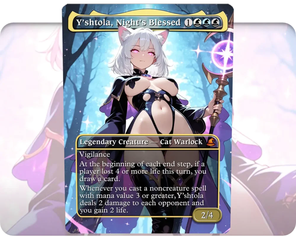 Y'shtola, Night's Blessed custom MTG proxy single card artwork