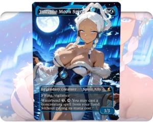 Yue, the Moon Spirit (Adult Version) custom MTG proxy single card artwork
