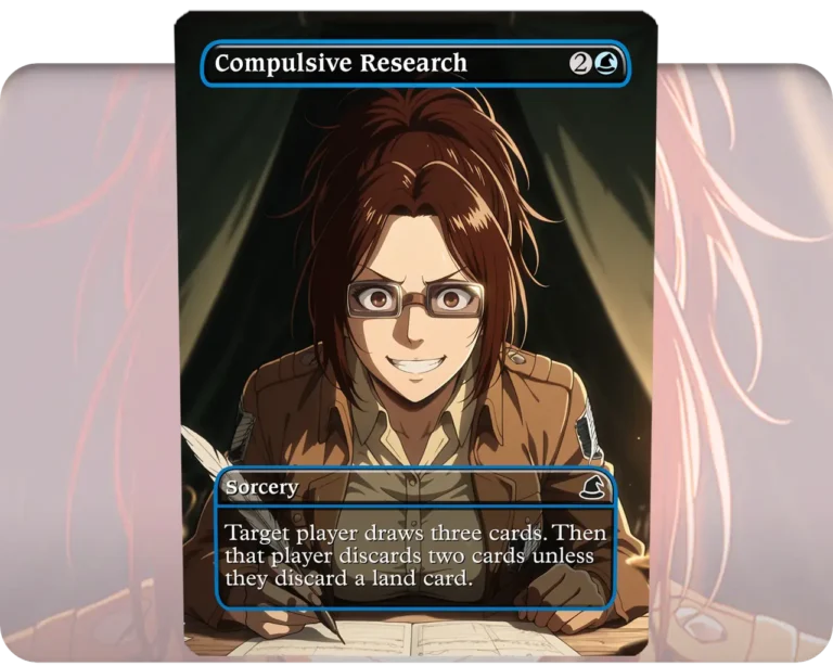 Hange Zoe (AOT) - Compulsive Research custom MTG proxy single card artwork