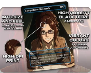 Hange Zoe (AOT) - Compulsive Research proxy card size and print guide