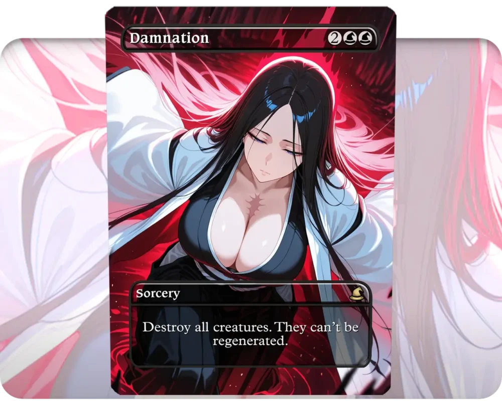 Unohana (Bleach) - Damnation custom MTG proxy single card artwork