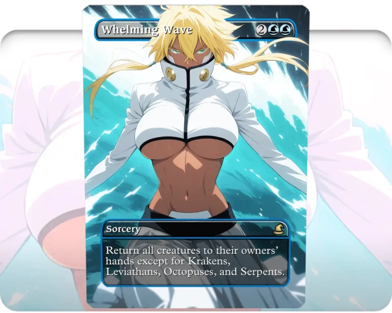 Harribel (Bleach) - Whelming Wave custom MTG proxy single card artwork