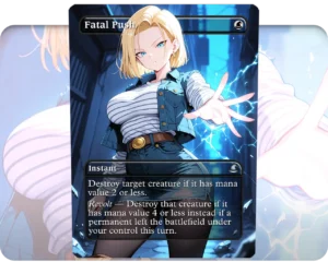 Android 18 (DBZ) - Fatal Push custom MTG proxy single card artwork