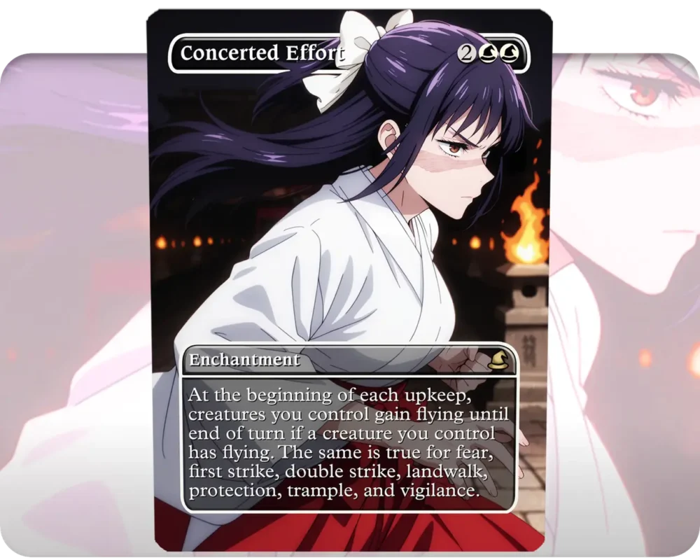 Utahime (Jujutsu Kaisen) - Concerted Effort custom MTG proxy single card artwork