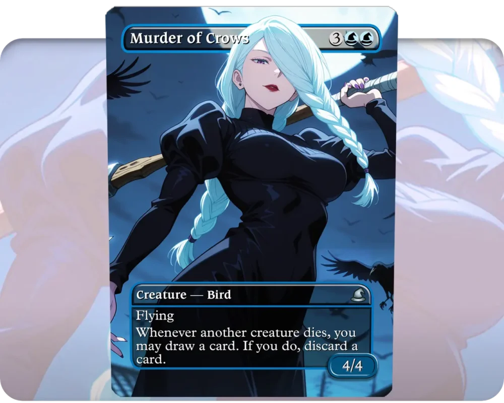 Mei Mei (Jujutsu Kaisen) - Murder of Crows custom MTG proxy single card artwork