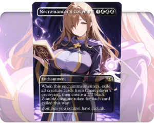 Wiz (Konosuba) - Necromancer's Covenant custom MTG proxy single card artwork