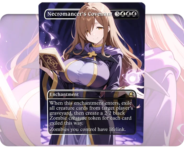 Wiz (Konosuba) - Necromancer's Covenant custom MTG proxy single card artwork