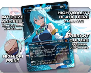 Aqua (Konosuba) - Thassa, God of the Sea proxy card size and print guide