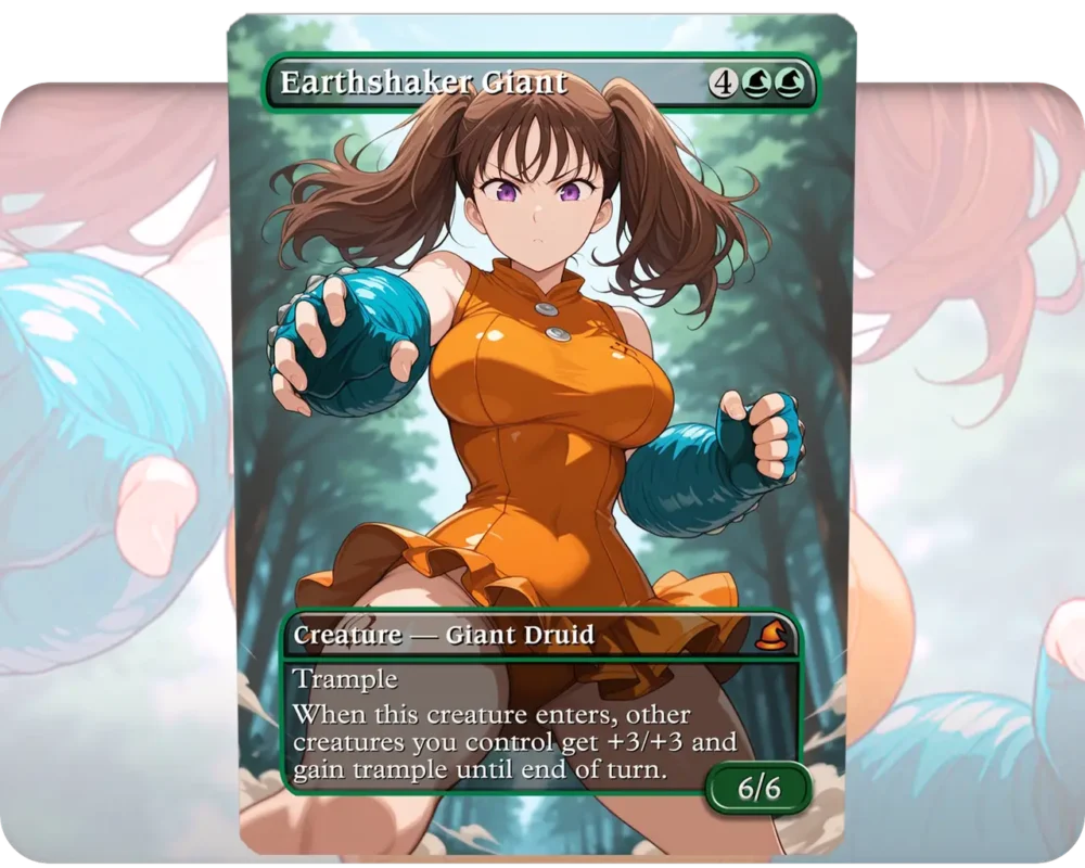 Diane (Nanatsu no Taizai) - Earthshaker Giant custom MTG proxy single card artwork