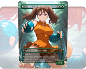 Diane (Nanatsu no Taizai) - Earthshaker Giant custom MTG proxy single card artwork