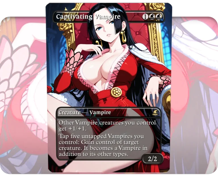 Boa Hancock (One Piece) - Captivating Vampire custom MTG proxy single card artwork