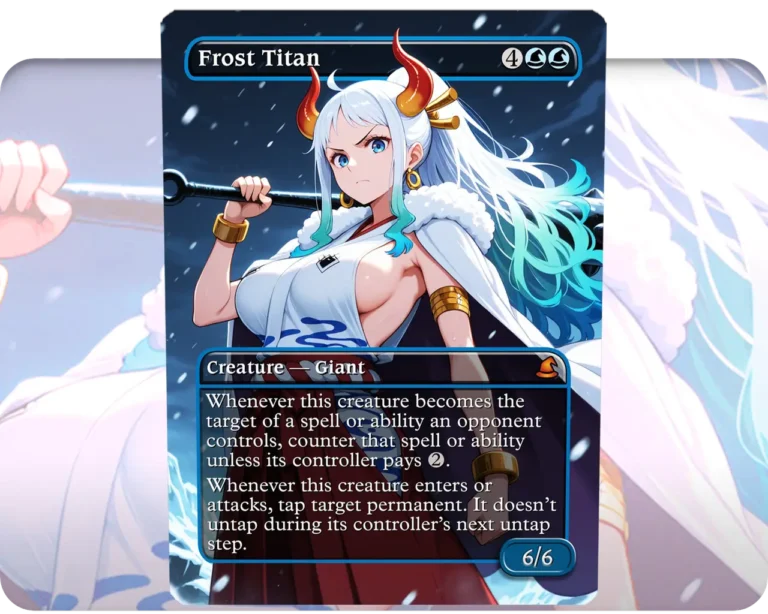 Yamato (One Piece) - Frost Titan custom MTG proxy single card artwork