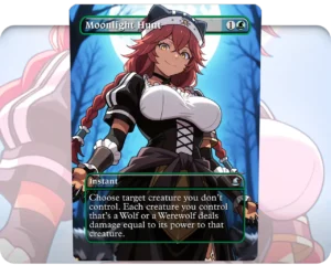 Lupusregina (Overlord) - Moonlight Hunt custom MTG proxy single card artwork