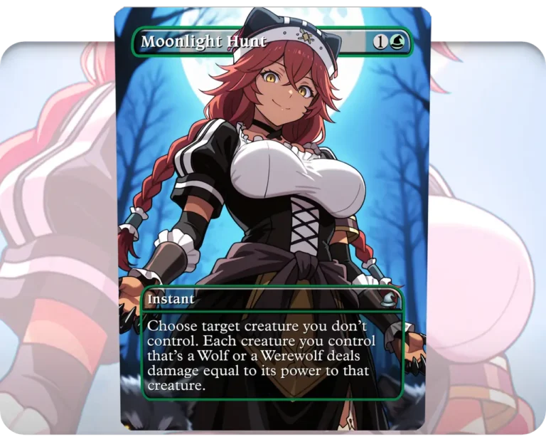 Lupusregina (Overlord) - Moonlight Hunt custom MTG proxy single card artwork