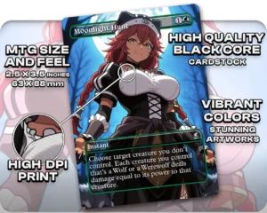 Lupusregina (Overlord) - Moonlight Hunt proxy card size and print guide