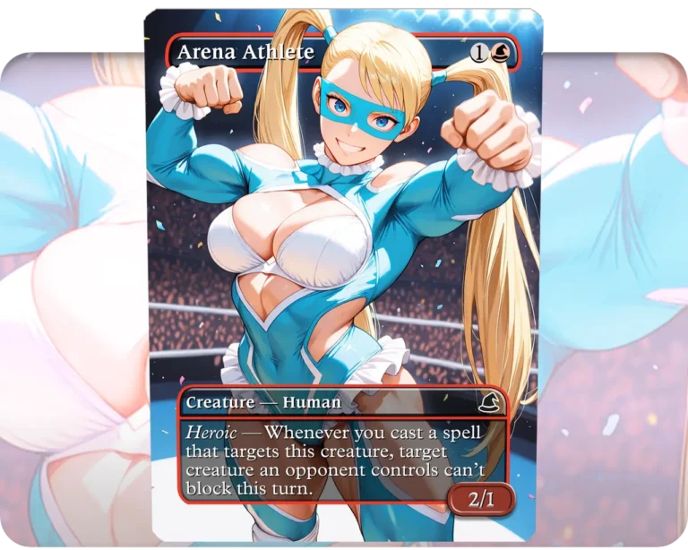 Rainbow Mika (Street Fighter) - Arena Athlete custom MTG proxy single card artwork
