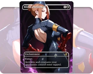 Juli (Street Fighter) - Blind Obedience custom MTG proxy single card artwork
