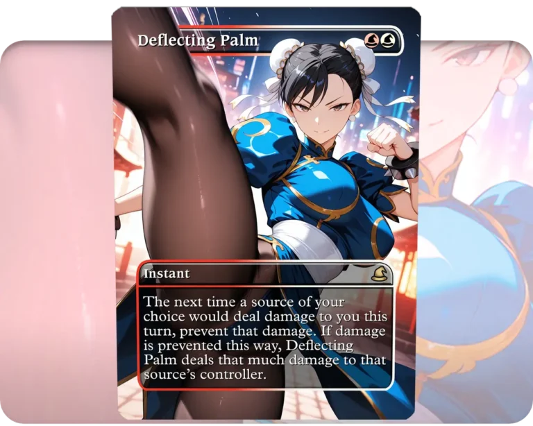 Chun-Li (Street Fighter) - Deflecting Palm custom MTG proxy single card artwork