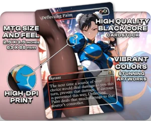 Chun-Li (Street Fighter) - Deflecting Palm proxy card size and print guide