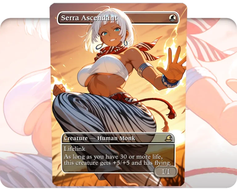 Elena (Street Fighter) - Serra Ascendant custom MTG proxy single card artwork