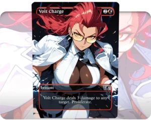 Crimson Viper (Street Fighter) - Volt Charge custom MTG proxy single card artwork