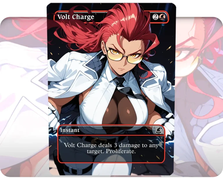Crimson Viper (Street Fighter) - Volt Charge custom MTG proxy single card artwork