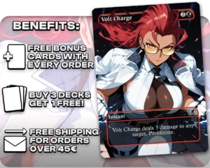 Crimson Viper (Street Fighter) - Volt Charge proxy card promotional artwork