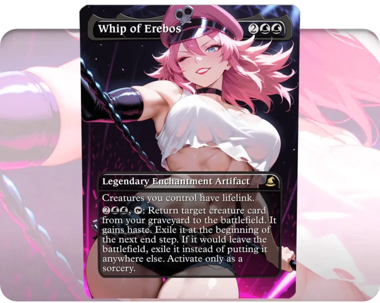 Poison (Street Fighter) - Whip of Erebos custom MTG proxy single card artwork
