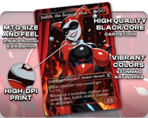Harley Quinn - Judith, the Scourge Diva proxy card size and print guide