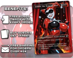 Harley Quinn - Judith, the Scourge Diva proxy card promotional artwork