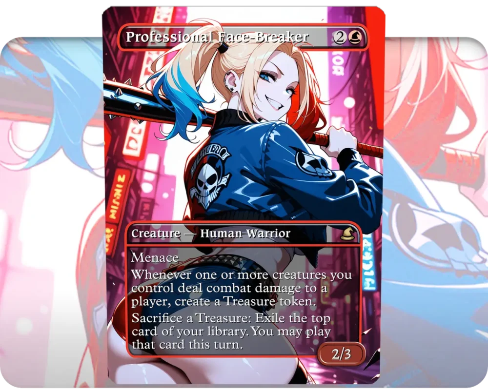 Harley Quinn - Professional Face-Breaker custom MTG proxy single card artwork
