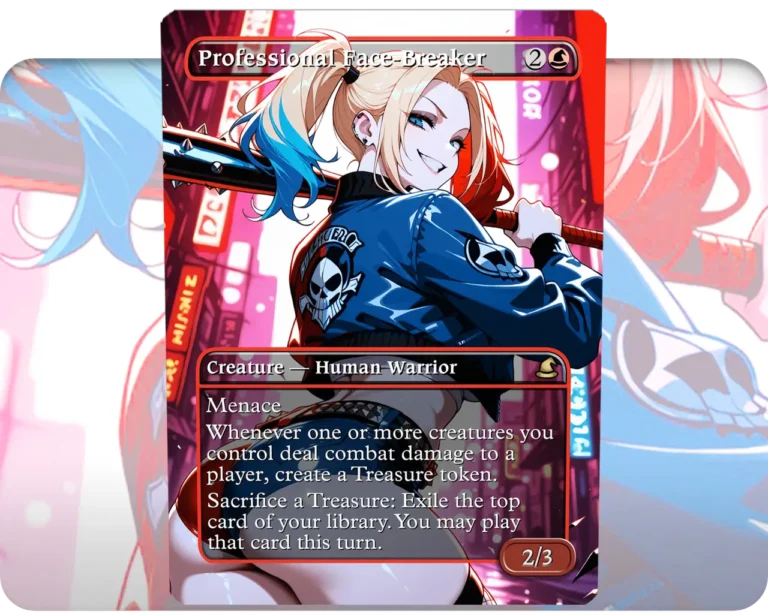 Harley Quinn - Professional Face-Breaker custom MTG proxy single card artwork