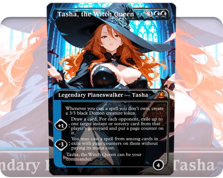 Tasha, the Witch Queen custom MTG proxy single card artwork