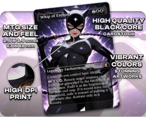 Catwoman - Whip of Erebos proxy card size and print guide