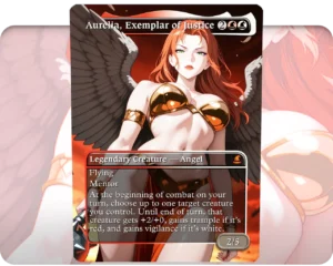 Hawkgirl - Aurelia, Exemplar of Justice custom MTG proxy single card artwork