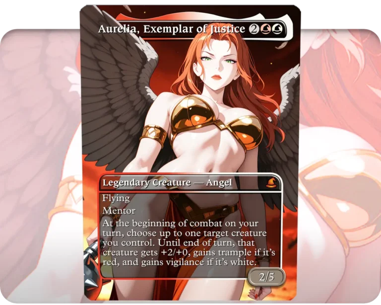 Hawkgirl - Aurelia, Exemplar of Justice custom MTG proxy single card artwork