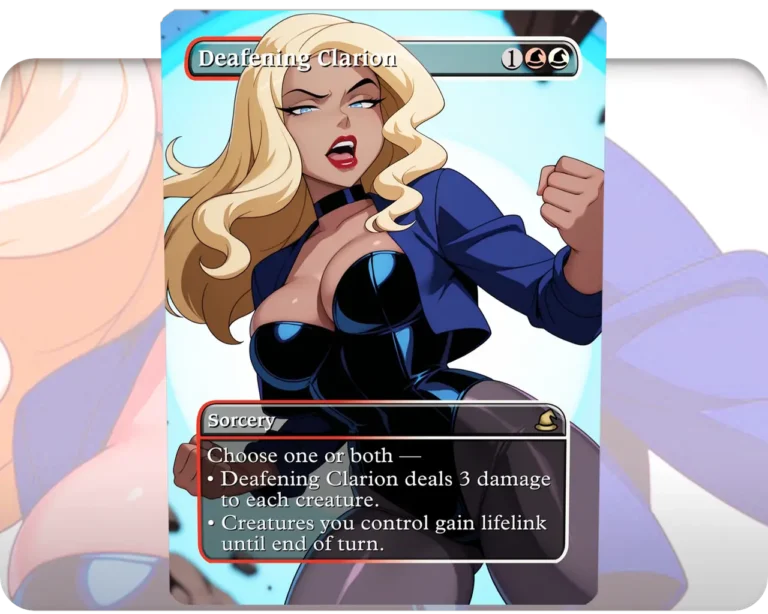 Black Canary - Deafening Clarion custom MTG proxy single card artwork