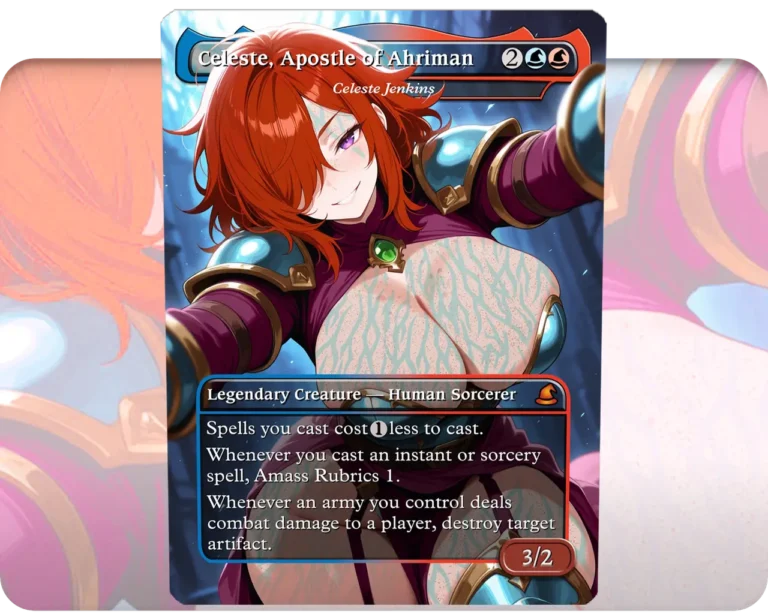Celeste, Apostle of Ahriman custom MTG proxy single card artwork