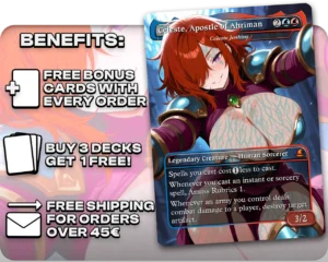 Celeste, Apostle of Ahriman proxy card promotional artwork